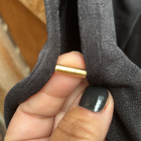 Michael Kors black shirt with gold open riveted sleeves size S - Picture 3 of 8